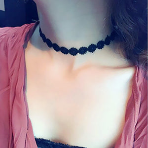 2 Pcs Vintage Retro Black Velvet Choker Necklacefor Women