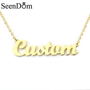 Romantic Gift 316L Stainless Steel Custom Personalized Name Signature Customized Choker Necklace