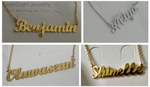 Romantic Gift 316L Stainless Steel Custom Personalized Name Signature Customized Choker Necklace