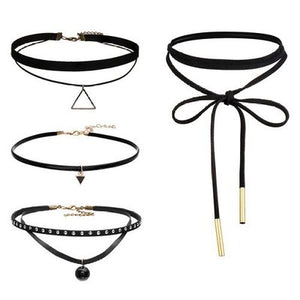 Black Velvet Choker Necklace Tattoo Lace Collar Necklace for Women