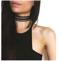 2 Pcs Vintage Retro Black Velvet Choker Necklacefor Women