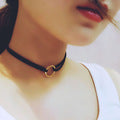 2 Pcs Vintage Retro Black Velvet Choker Necklacefor Women