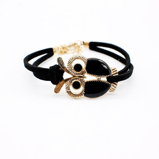 Tree of Life Leather charm Bracelets Bangle Black Rope chain anchor bike OWL cross Heart Jewelry For Women