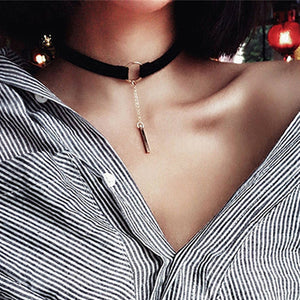 2 Pcs Vintage Retro Black Velvet Choker Necklacefor Women